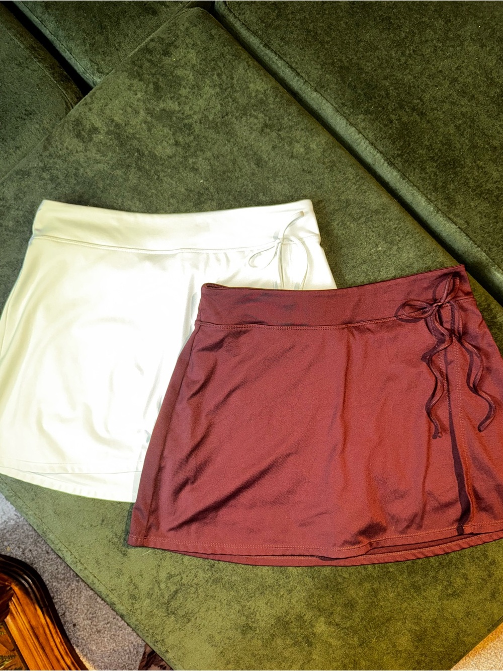Set of (2) PACSUN Skorts White and Brown